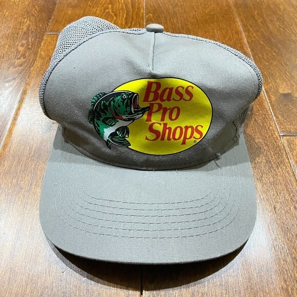 Bass Pro Shops Outdoors Fishing Gray Mesh Trucker Hat Cap Unisex One Size - Picture 3 of 5